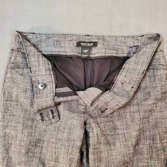 White House Black Market Women's Pants Modern Straight Leg Gray Black 6S - Picture 6 of 13